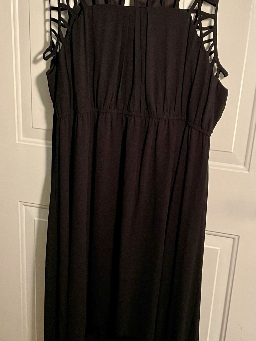 Torrid 2X Black Strappy Cage Hi-Low Maxi Dress | Gothic Evening
